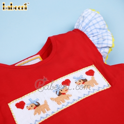 Hand Smocked Short Sleeve Two Piece Set in Royal Blue (18mths-5yrs)